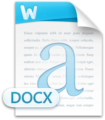 Icon for a Microsoft Word Template DOTX file