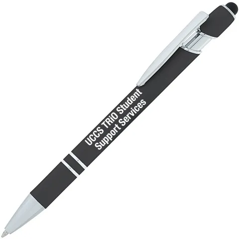 Mockup of a pen with UCCS TRiO Student Support Services on it
