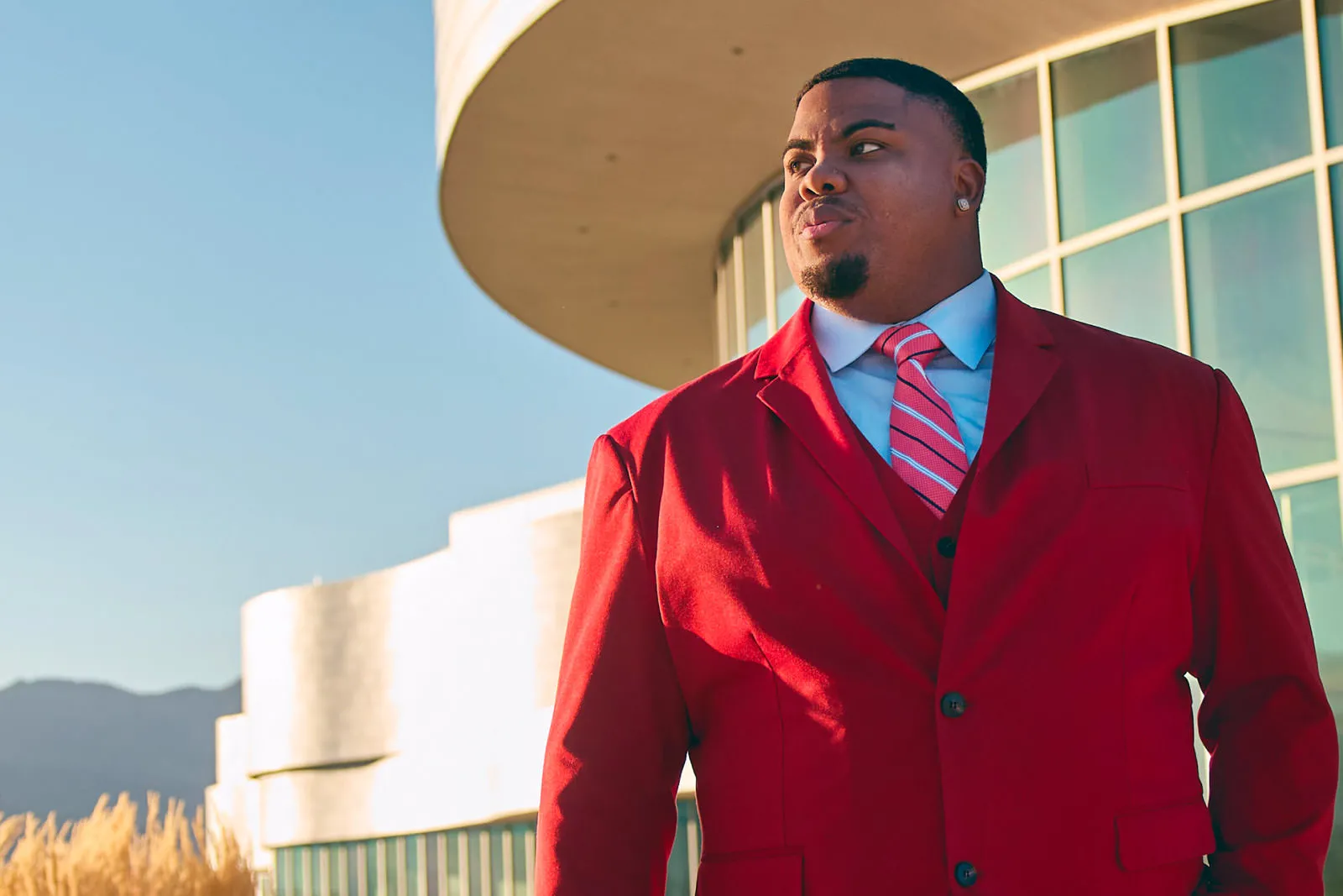 Man posing outside ENT center