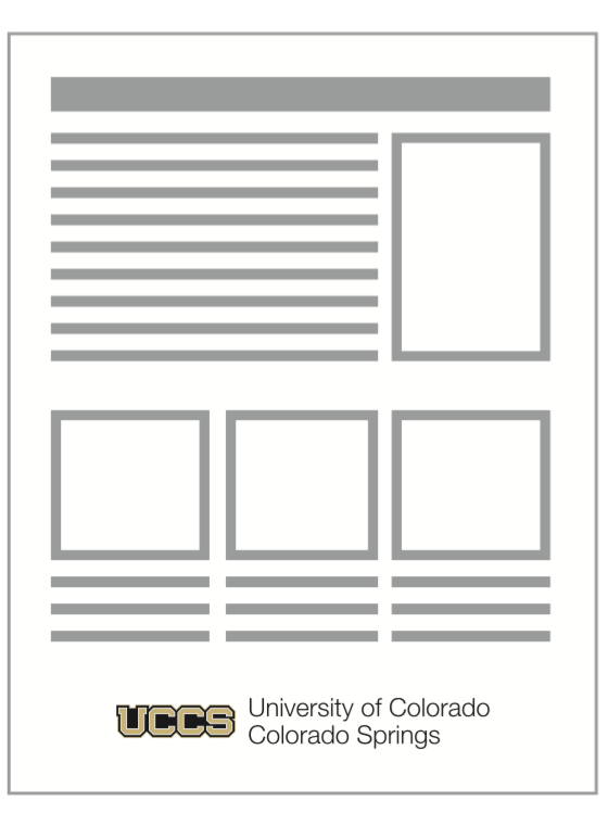 Minimum clear space example for UCCS logo