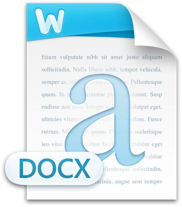 Icon for a Microsoft Word Template DOTX file
