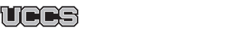 UCCS logo in grayscale reverse